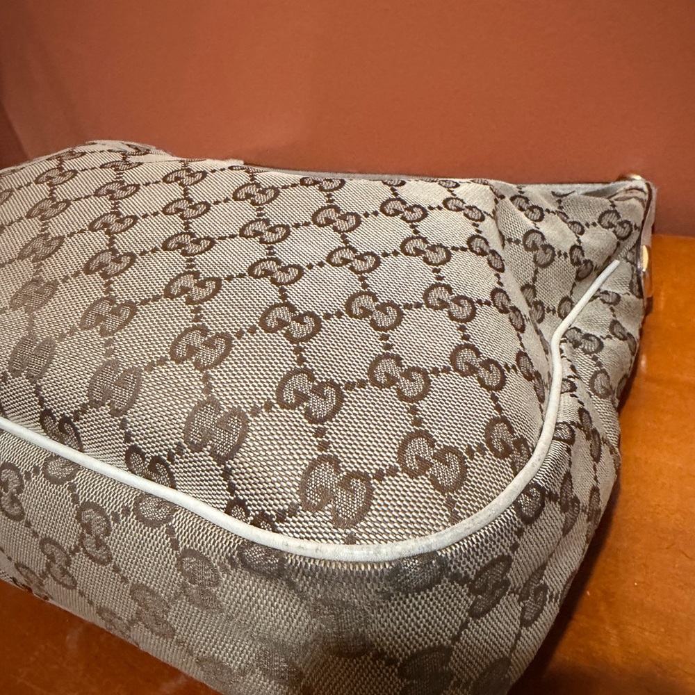 Gucci Beige and Brown Monogram Hobo Bag - Picture 6 of 15